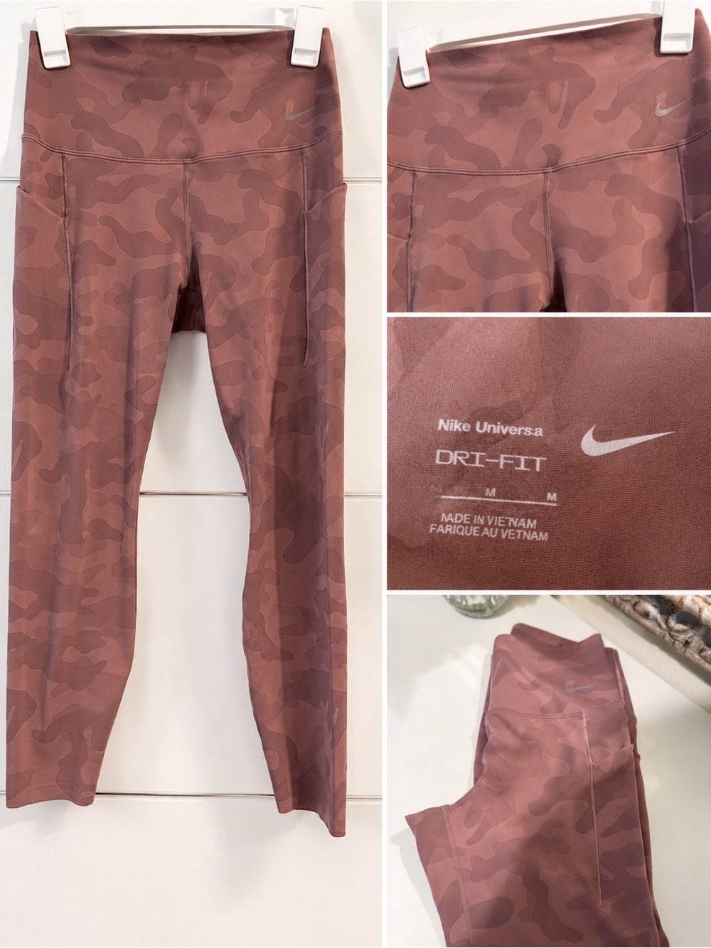 Nike camo leggings – size M 🤎
